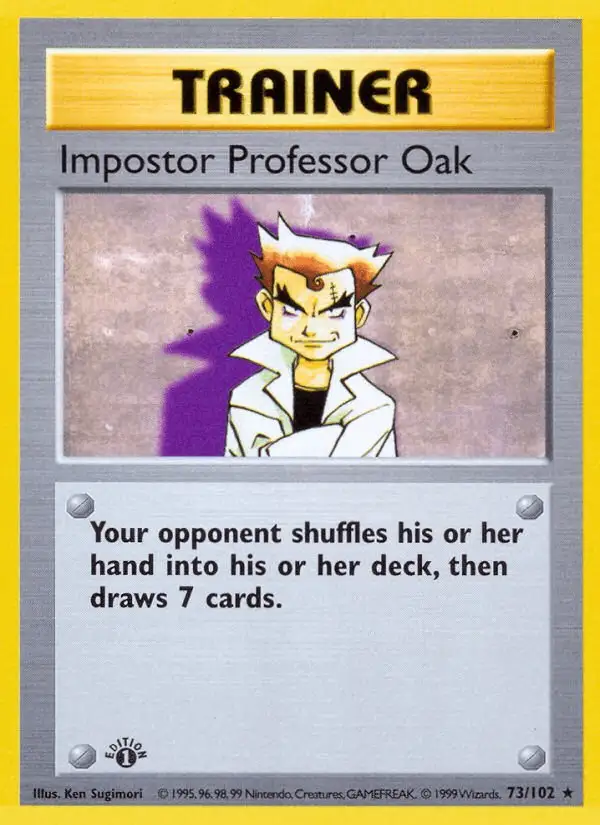 Impostor Professor Oak #73 Base Set PSA 10