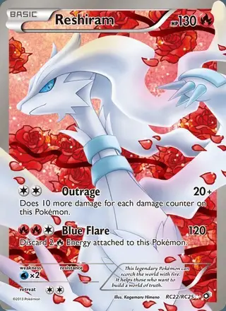 Reshiram #RC22 Legendary Treasures PSA 10