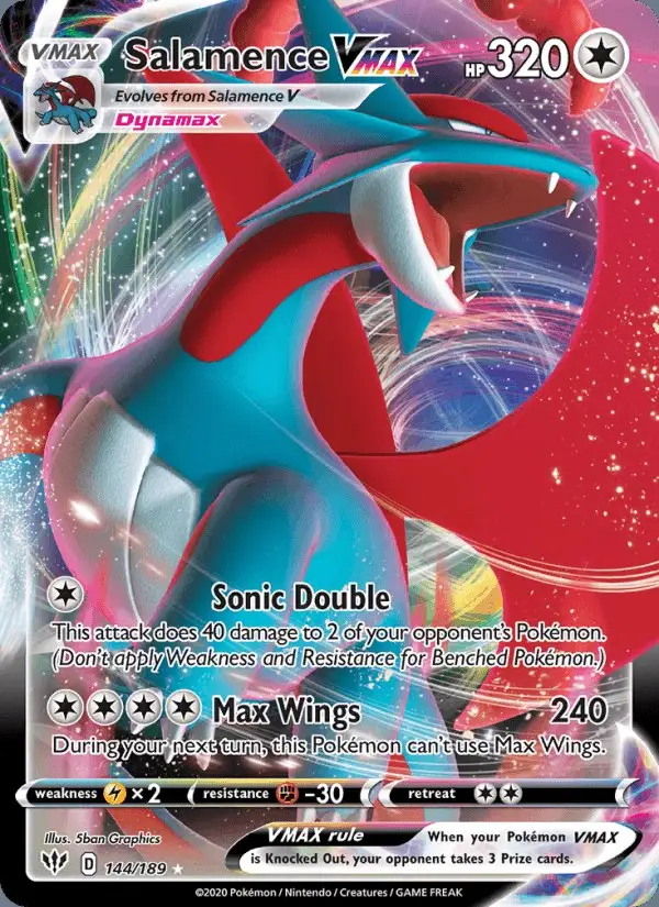 Salamence VMAX #144 Darkness Ablaze PSA 10