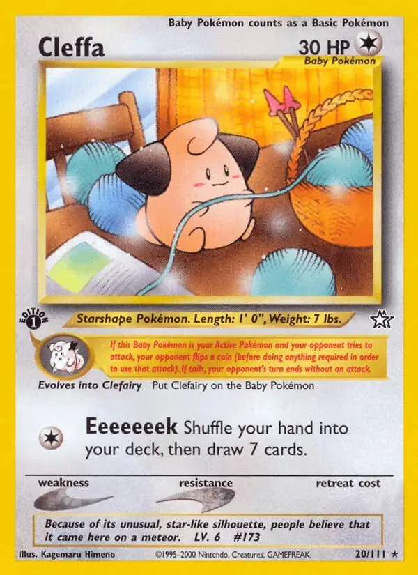 Cleffa #20 Neo Genesis PSA 10
