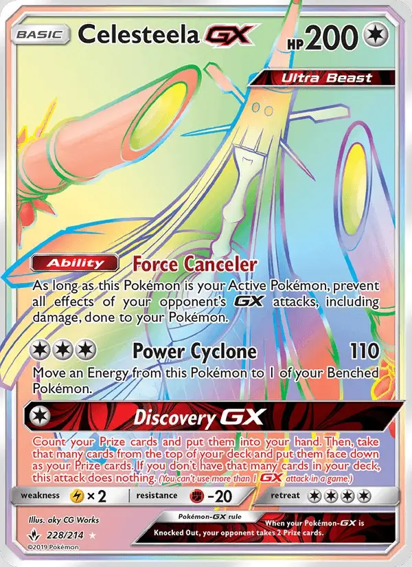 Celesteela GX #228 Unbroken Bonds PSA 10