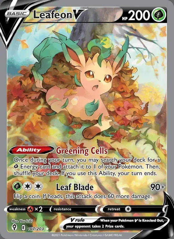 Leafeon V #167 Evolving Skies PSA 10