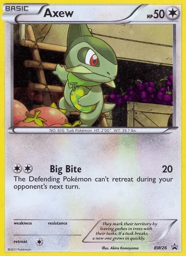 Axew #BW26 BW Black Star Promos PSA 10
