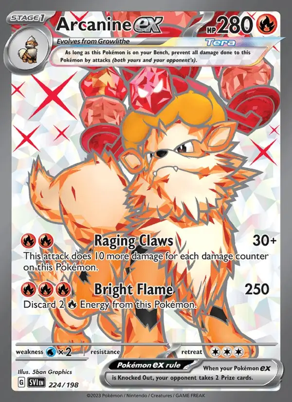Arcanine ex #224 Scarlet & Violet PSA 10