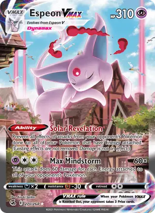 Espeon VMAX (Full Art) #270 Fusion Strike PSA 10