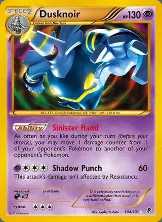 Dusknoir #104 Plasma Blast PSA 10