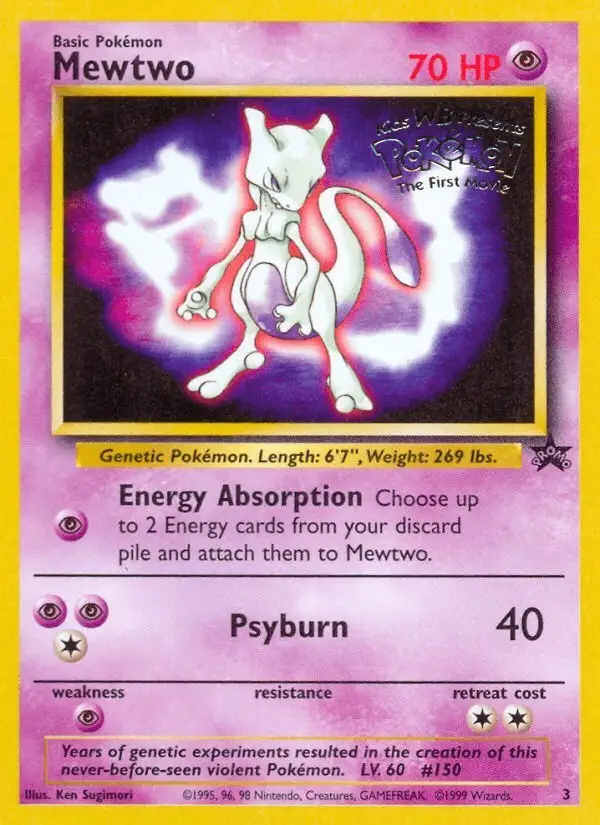 Mewtwo #3 Wizards Black Star Promos PSA 10