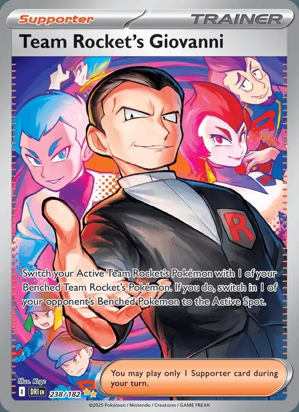 Team Rocket's Giovanni #238 Destined Rivals PSA 10
