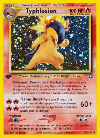 Typhlosion #17 Neo Genesis PSA 10