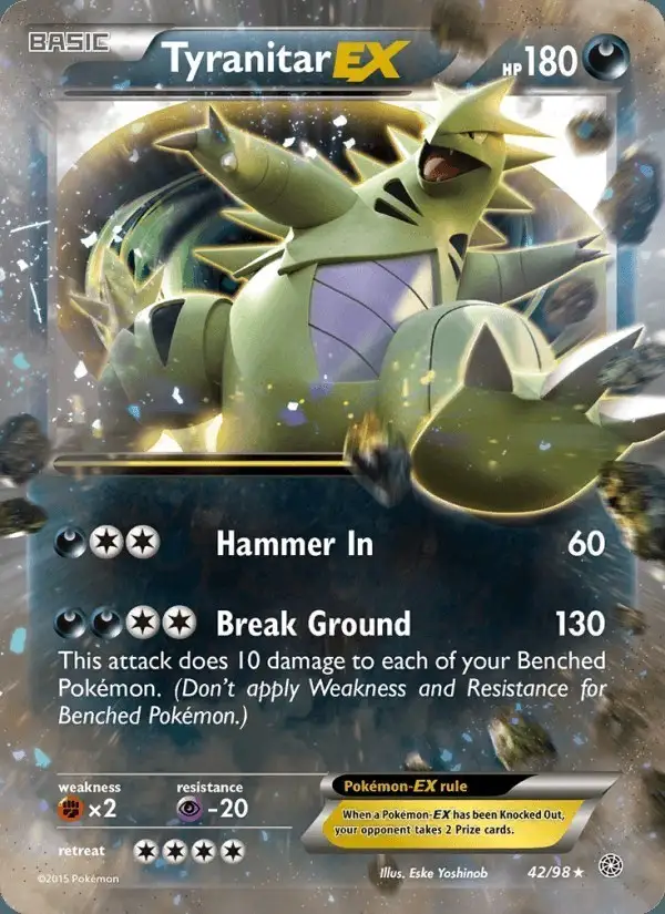 Tyranitar EX #42 Ancient Origins PSA 10