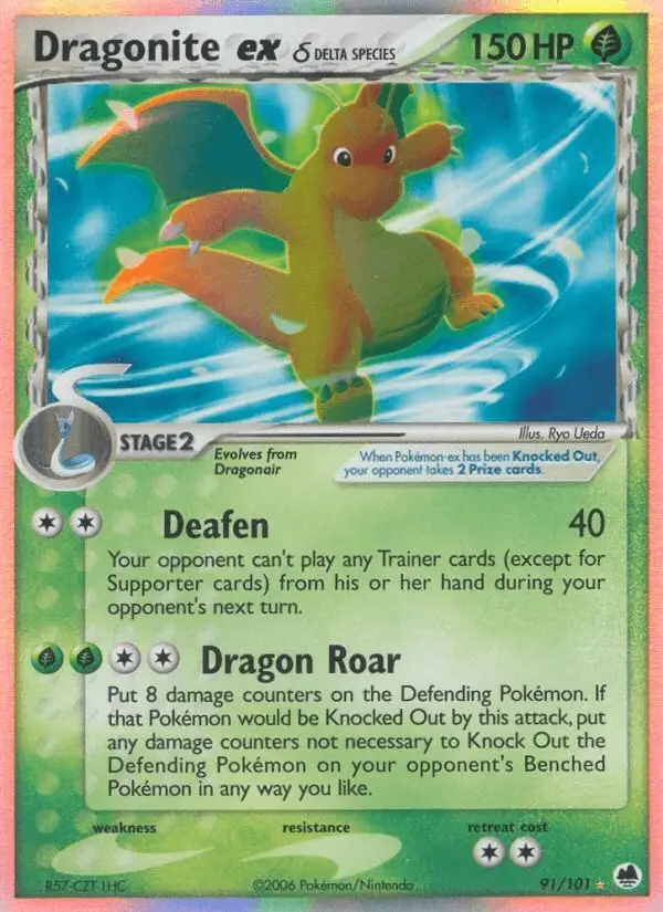 Dragonite ex δ #91 Dragon Frontiers PSA 10
