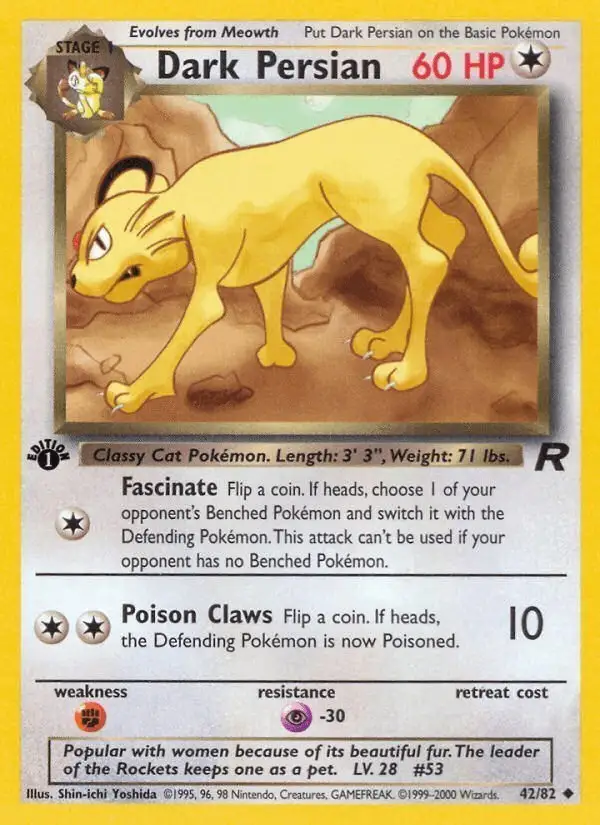 Dark Persian #42 Team Rocket PSA 10