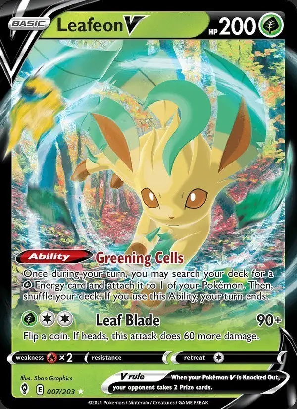 Leafeon V #7 Evolving Skies PSA 10
