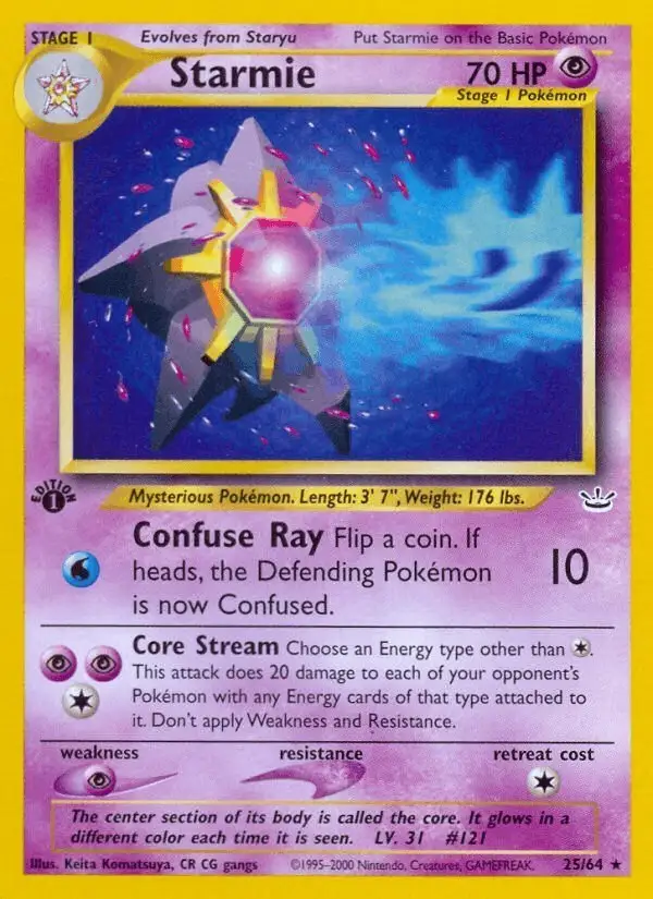 Starmie #25 Neo Revelation PSA 10