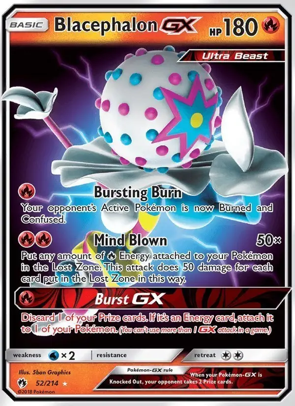 Blacephalon GX #52 Lost Thunder PSA 10