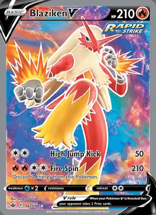 Blaziken V #161 Chilling Reign PSA 10