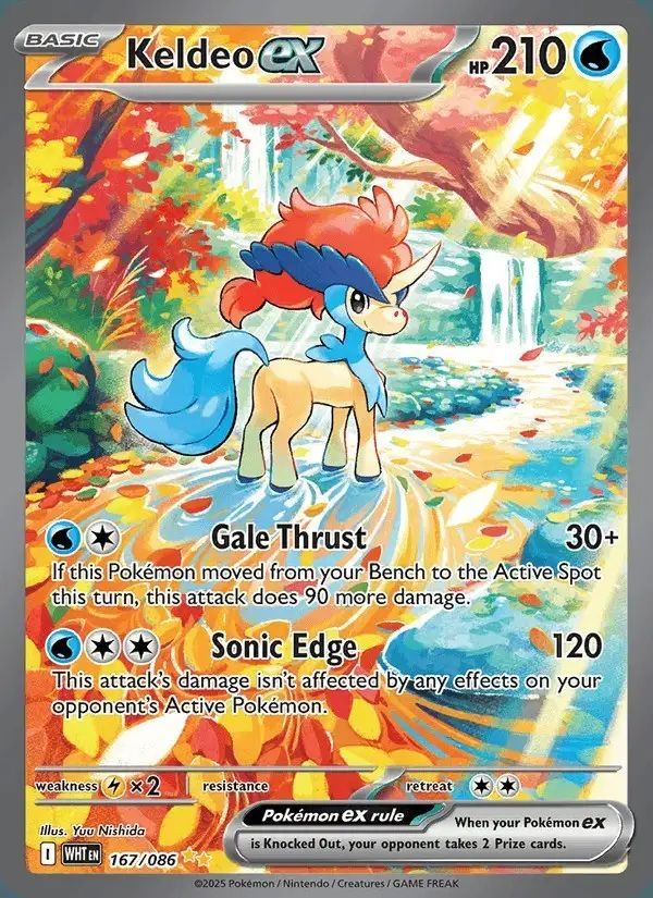 Keldeo ex #167 White Flare PSA 10