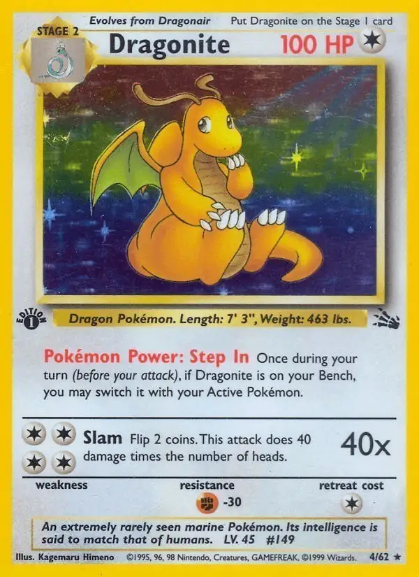 Dragonite #4 Fossil PSA 10