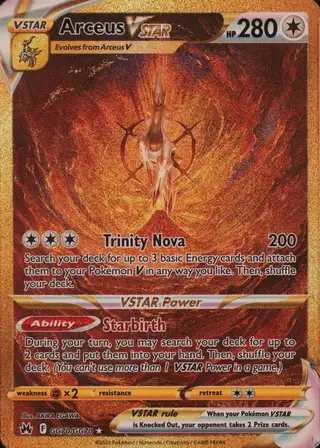 Arceus VSTAR (Full Art) #GG70 Crown Zenith PSA 10