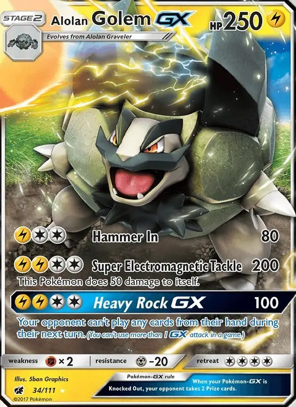 Alolan Golem GX #34 Crimson Invasion PSA 10