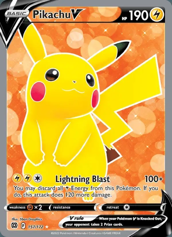 Pikachu V #157 Brilliant Stars PSA 10