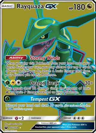 Rayquaza GX #160 Celestial Storm PSA 10