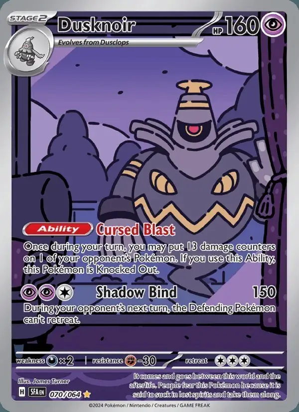 Dusknoir #070 Shrouded Fable PSA 10
