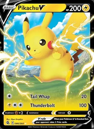 Pikachu V #86 Fusion Strike PSA 10