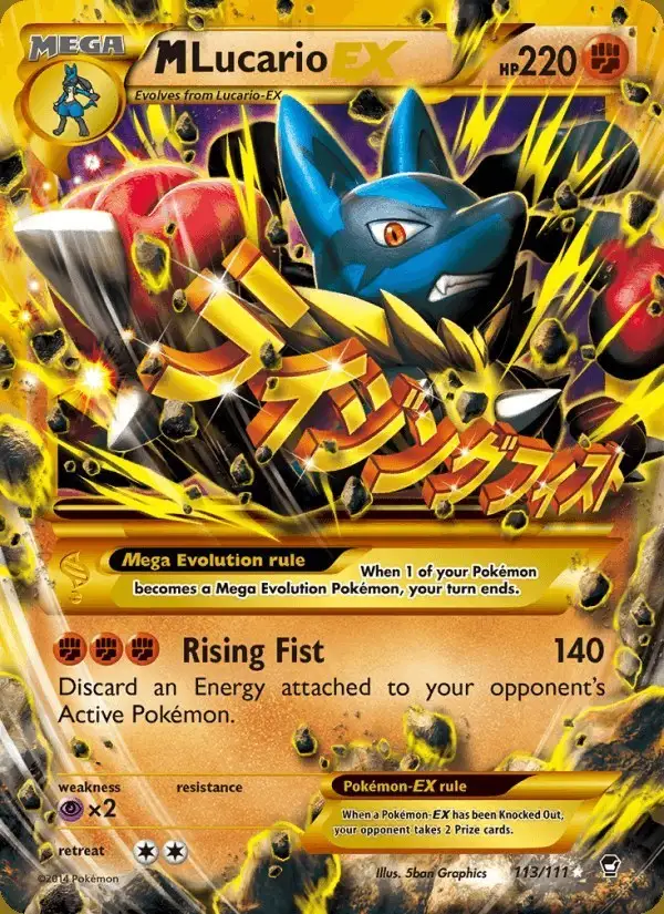 M Lucario EX #113 Furious Fists PSA 10