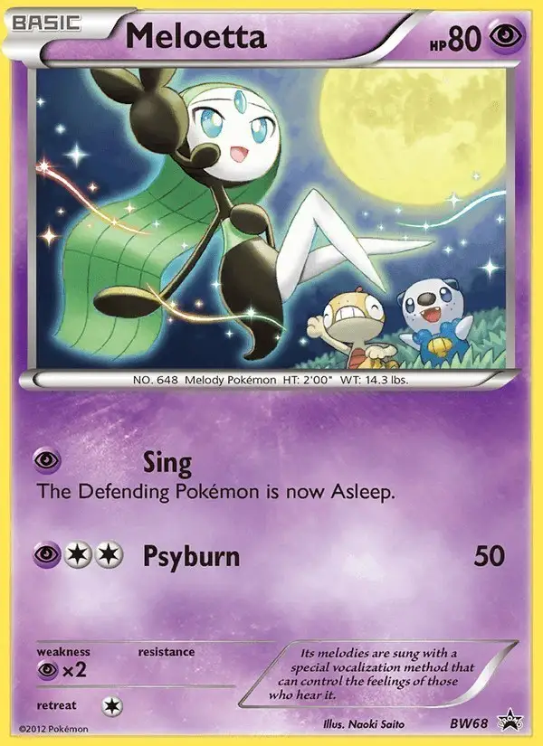 Meloetta #BW68 BW Black Star Promos PSA 10