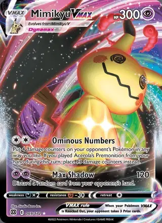 Mimikyu VMAX #069 Brilliant Stars PSA 10