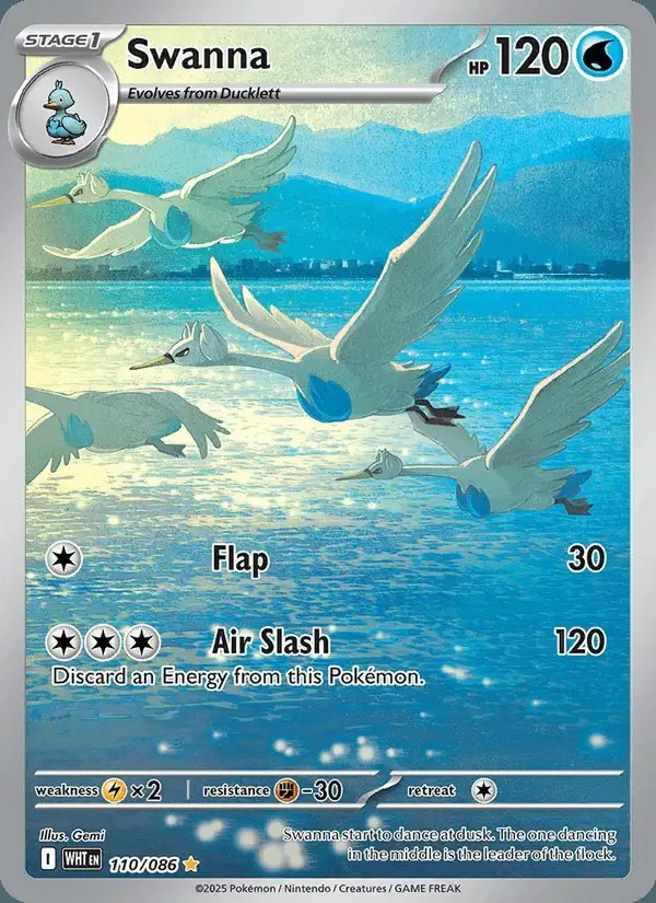 Swanna #110 White Flare PSA 10