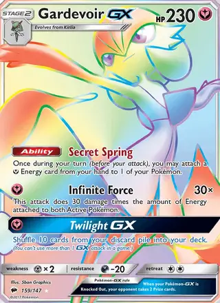 Gardevoir GX #159 Burning Shadows PSA 10