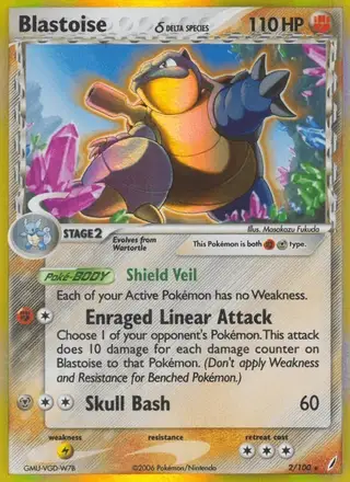 Blastoise δ #2 Crystal Guardians PSA 10