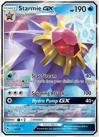 Starmie GX #14 Hidden Fates PSA 10