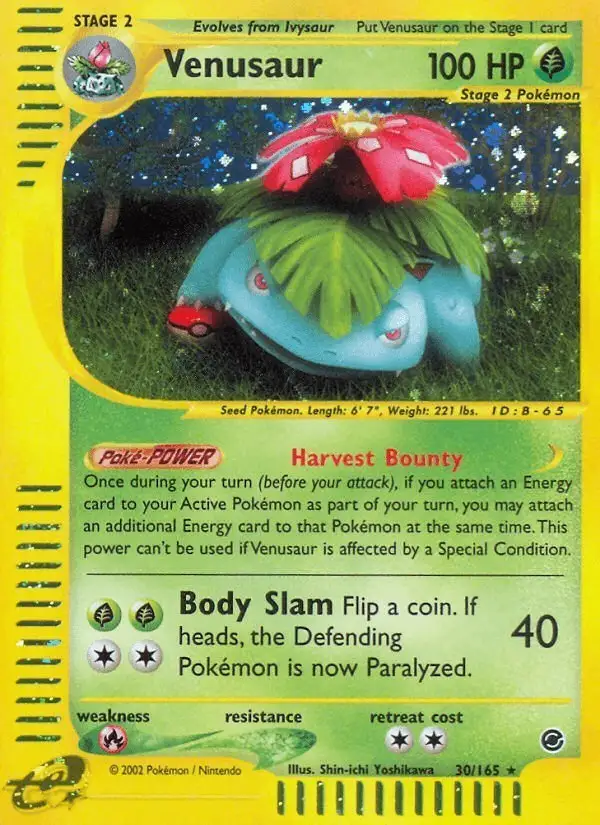 Venusaur #30 Expedition Base Set PSA 10