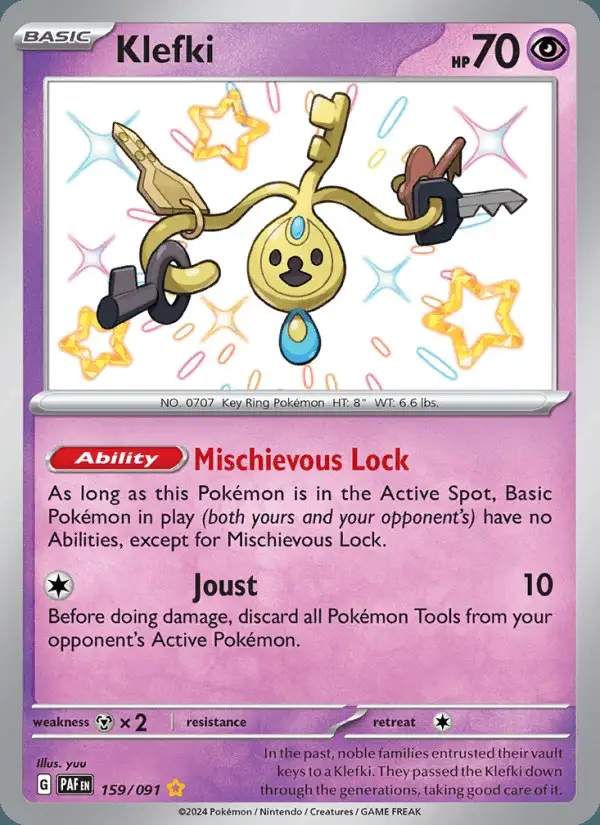 Klefki #159 Paldean Fates PSA 10