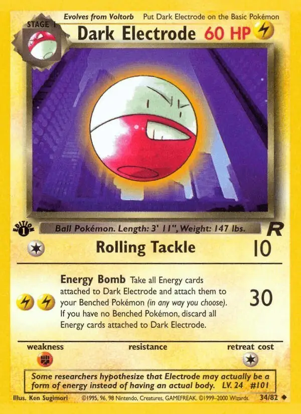 Dark Electrode #34 Team Rocket PSA 10