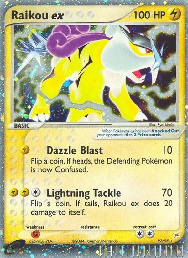 Raikou ex #92 Team Magma vs Team Aqua PSA 10