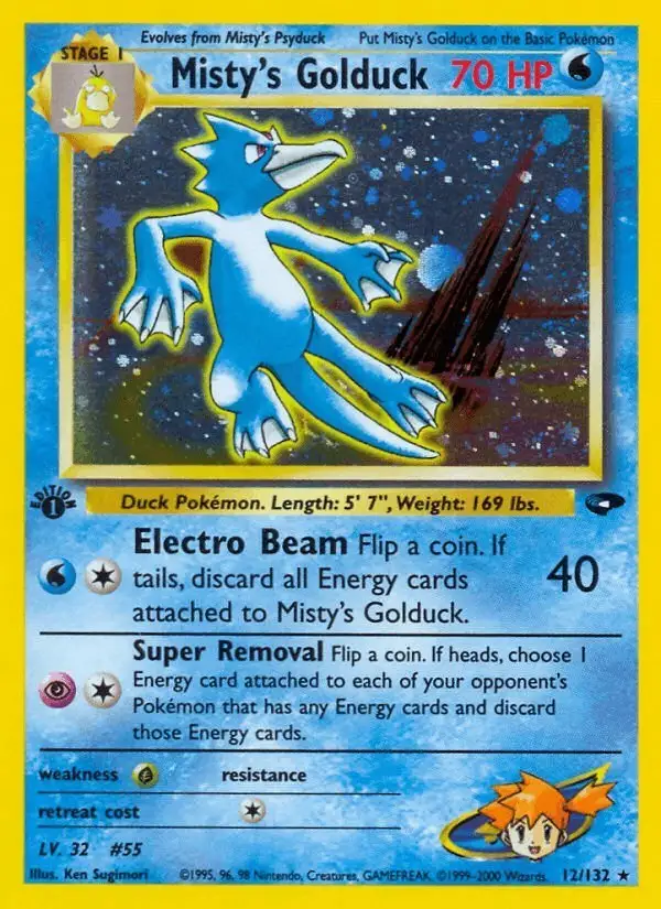 Misty's Golduck #12 Gym Challenge PSA 10