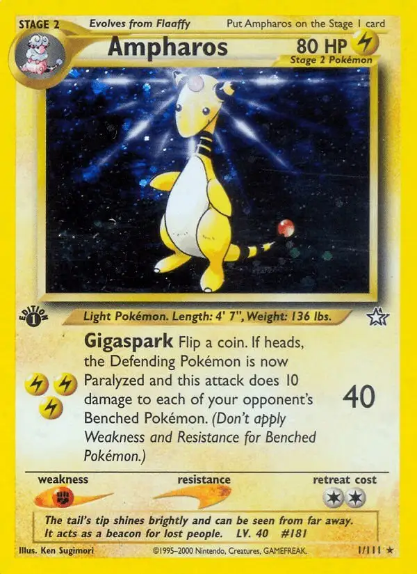 Ampharos #1 Neo Genesis PSA 10
