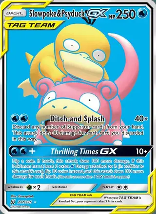 Slowpoke & Psyduck GX #217 Unified Minds PSA 10