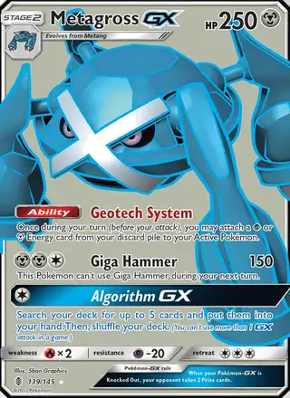 Metagross GX #139 Guardians Rising PSA 10