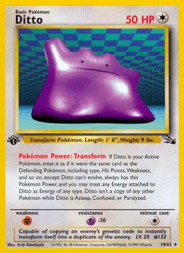 Ditto #18 Fossil PSA 10