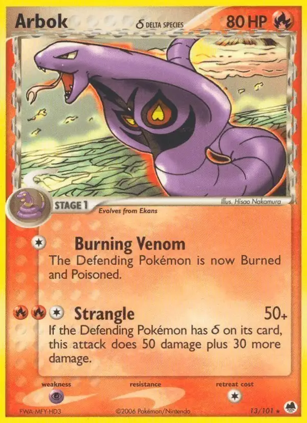 Arbok δ #13 Dragon Frontiers PSA 10