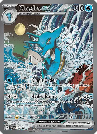 Kingdra ex #131 SVP Black Star Promos PSA 10