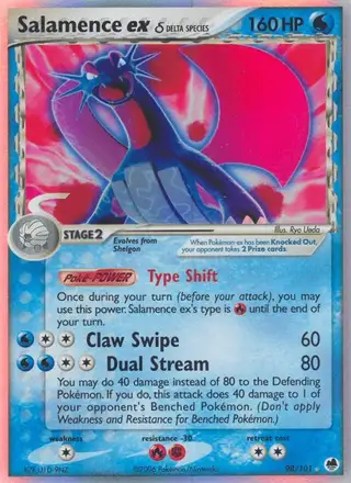 Salamence ex δ #98 Dragon Frontiers PSA 10