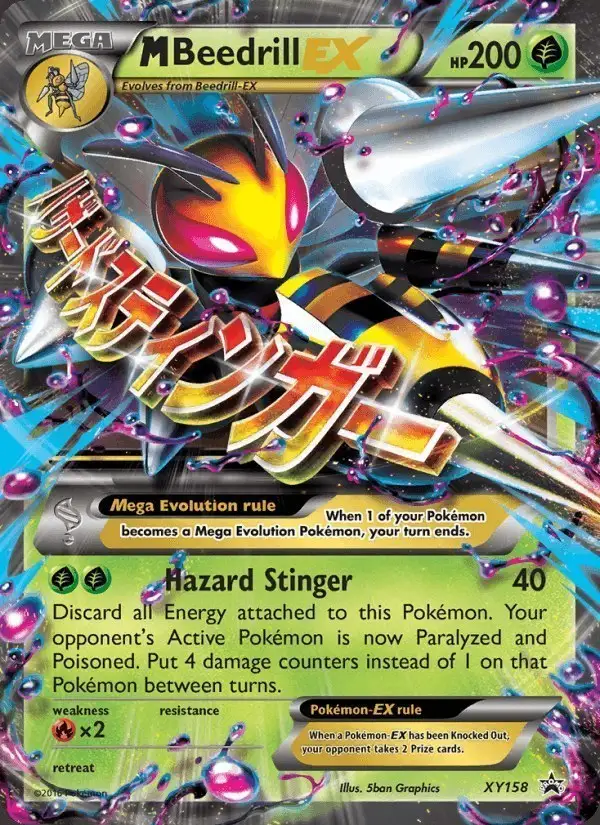 M Beedrill-EX #XY158 XY Black Star Promos PSA 10