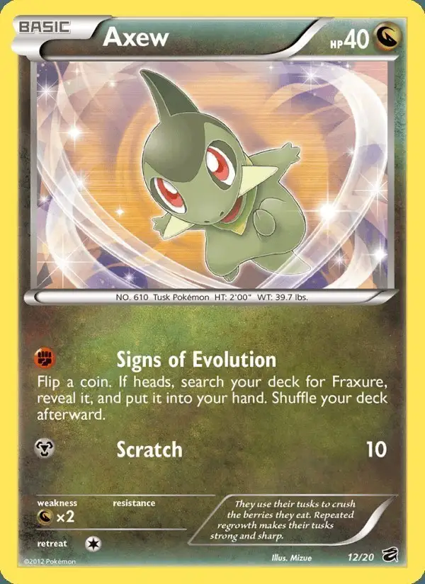 Axew #12 Dragon Vault PSA 10