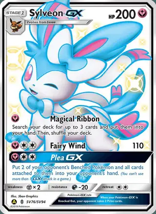 Sylveon-GX #SV76 Hidden Fates Shiny Vault PSA 10